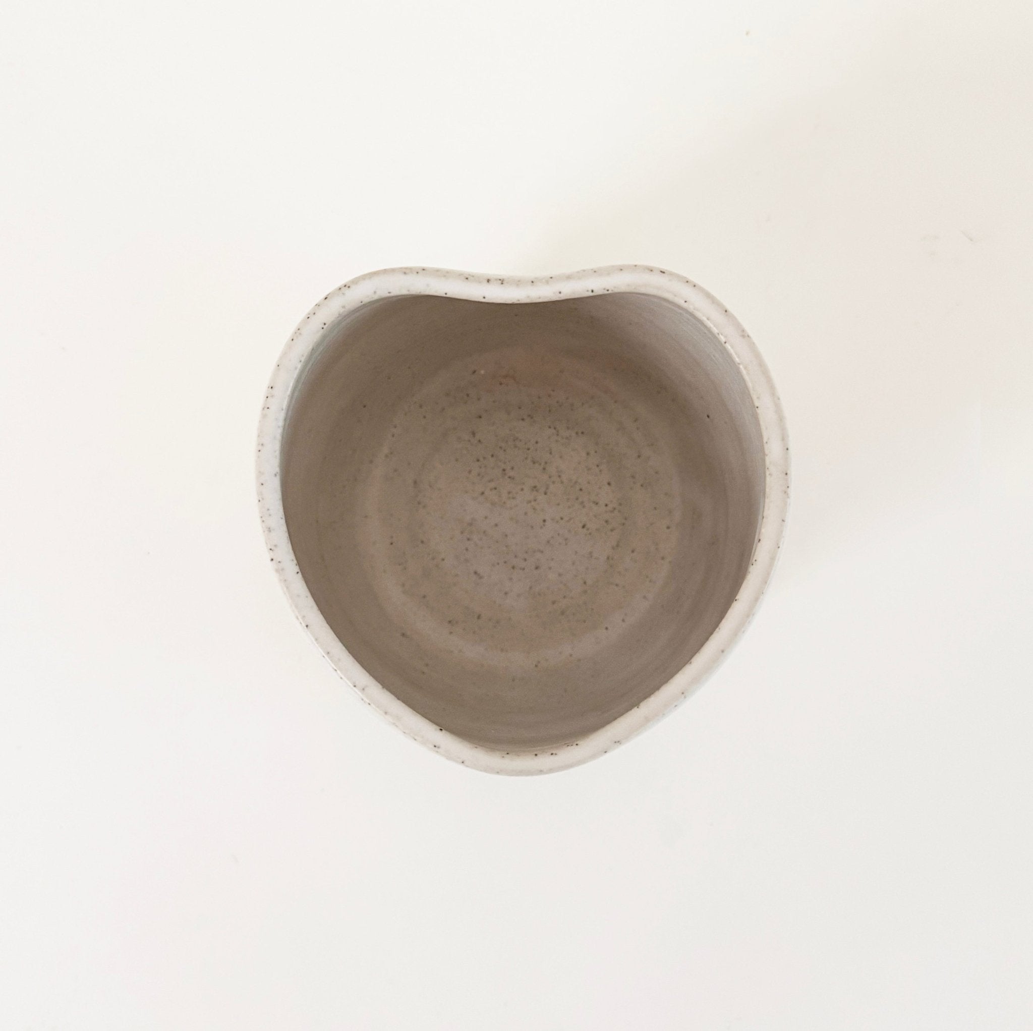 Handmade Heart Mug – White - Carramar Pottery - Nest & Bird