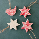 Handmade Ornament Set 1 - Carramar Pottery - Nest & Bird
