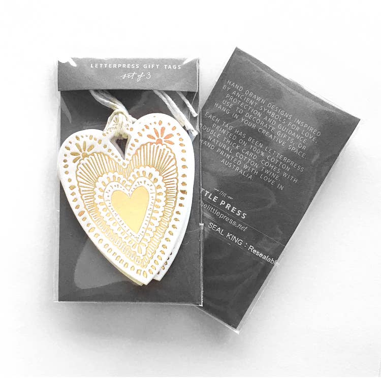 Heart Gift Tags - The Little Press - Nest & Bird