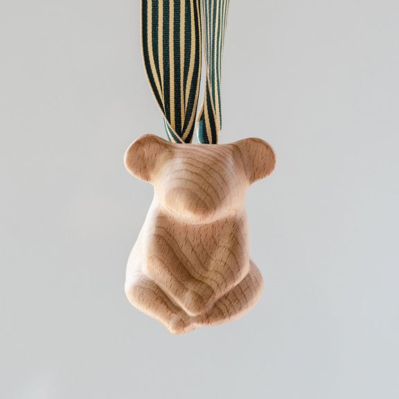Joey Koala Sculpture | Natural Beech Wood -Nest & Bird- Nest & Bird