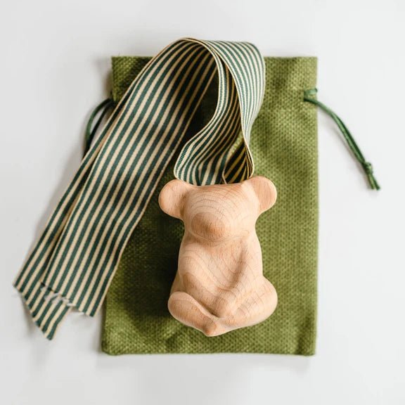 Joey Koala Sculpture | Natural Beech Wood -Nest & Bird- Nest & Bird