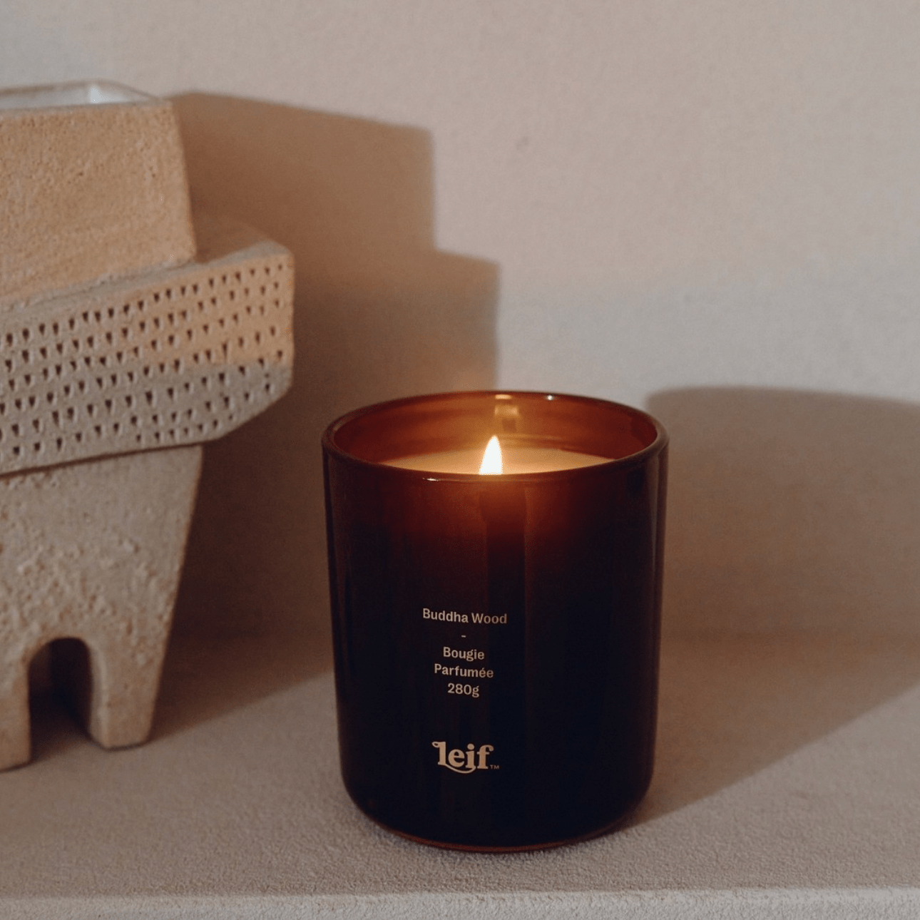 Leif Buddha Wood Candle -Leif- Nest & Bird