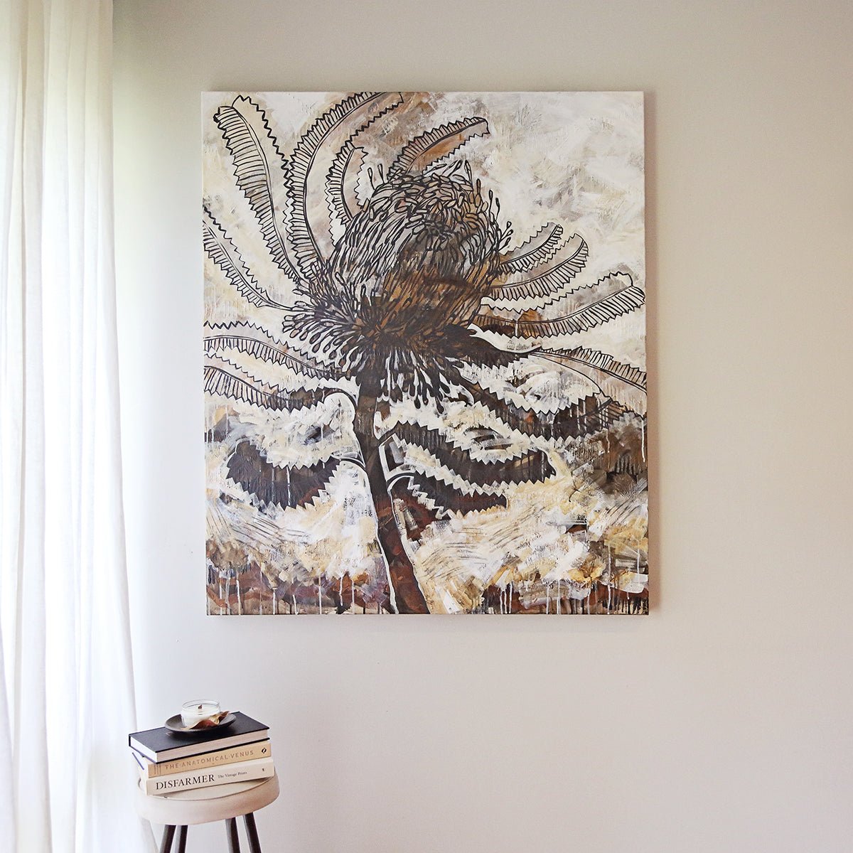 Limited Edition Oak Framed Print Banksia Serrata I -Nest & Bird- Nest & Bird