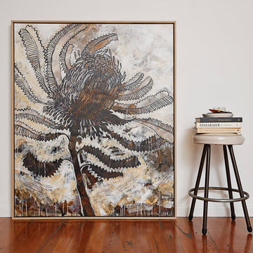 Limited Edition Oak Framed Print Banksia Serrata I -Nest & Bird- Nest & Bird