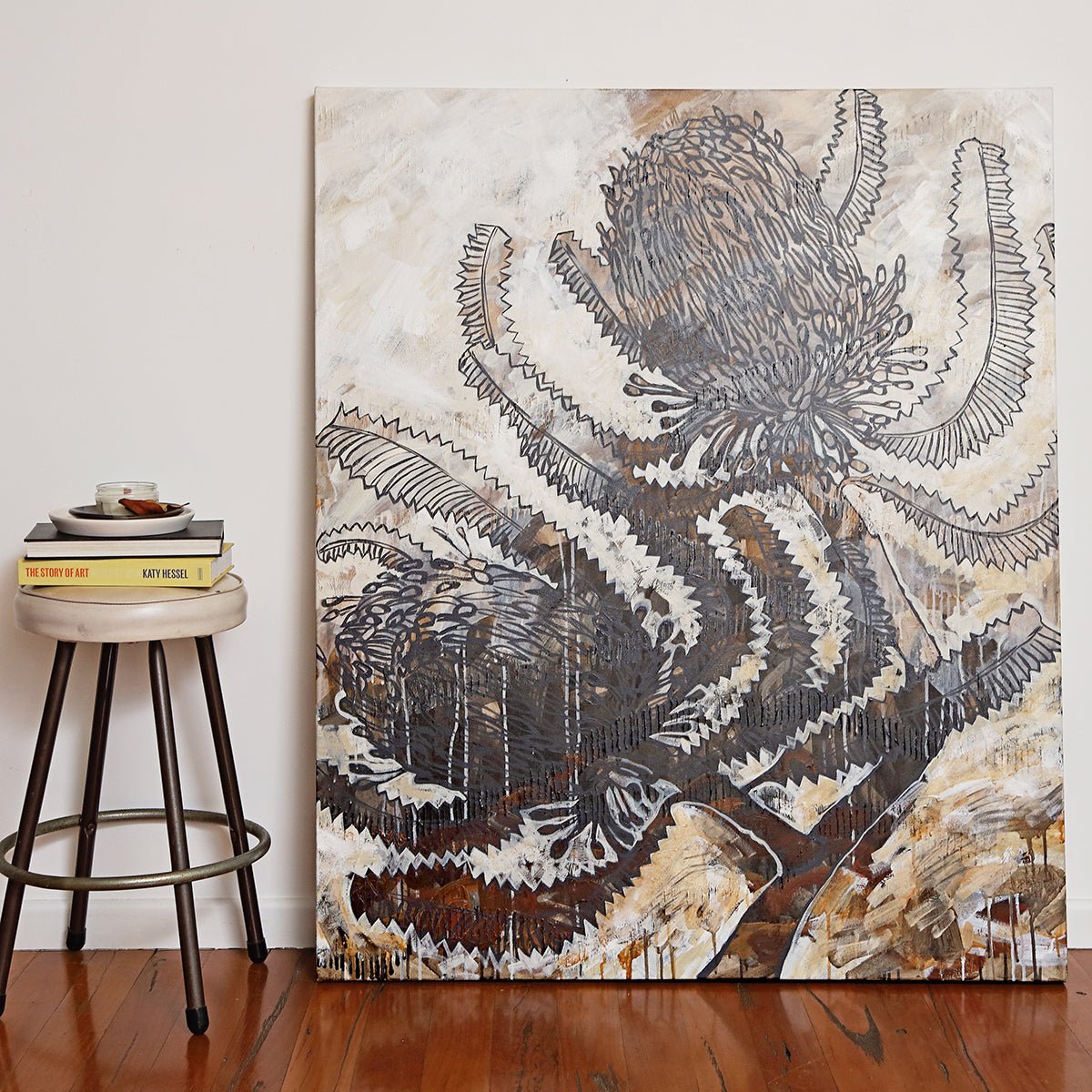 Limited Edition Oak Framed Print Banksia Serrata II -Nest & Bird- Nest & Bird