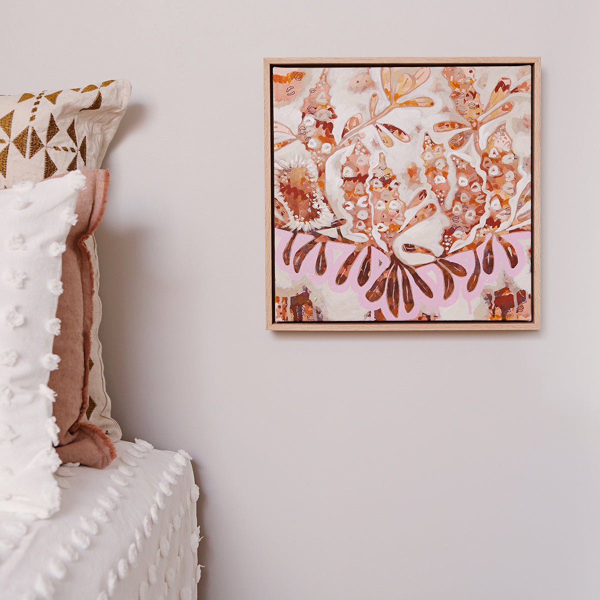 Limited Edition Oak Framed Print Coastal Banksia Form IV -Nest & Bird- Nest & Bird
