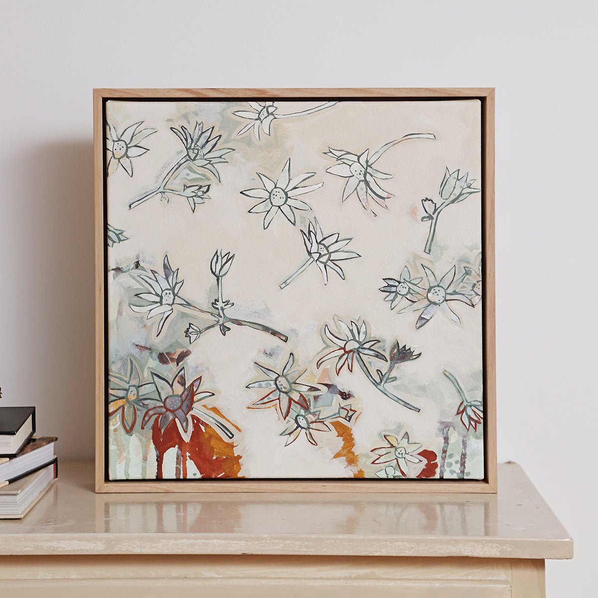 Limited Edition Oak Framed Print Flannel Flower Song -Nest & Bird- Nest & Bird