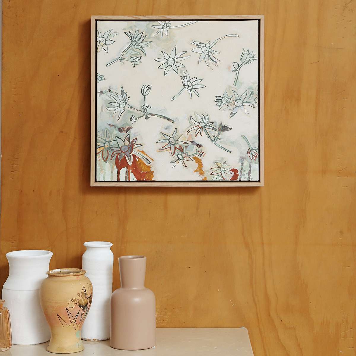 Limited Edition Oak Framed Print Flannel Flower Song -Nest & Bird- Nest & Bird