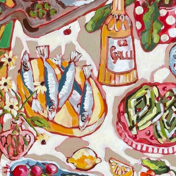 Long Lunch - Original Art - Julia Abbey - Nest & Bird