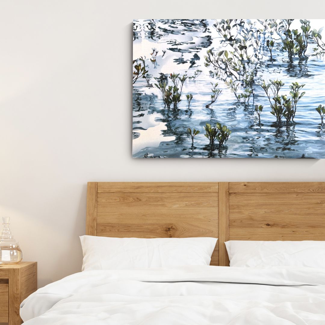 Mangrove Reflections Canvas - One - Nest & Bird - Nest & Bird