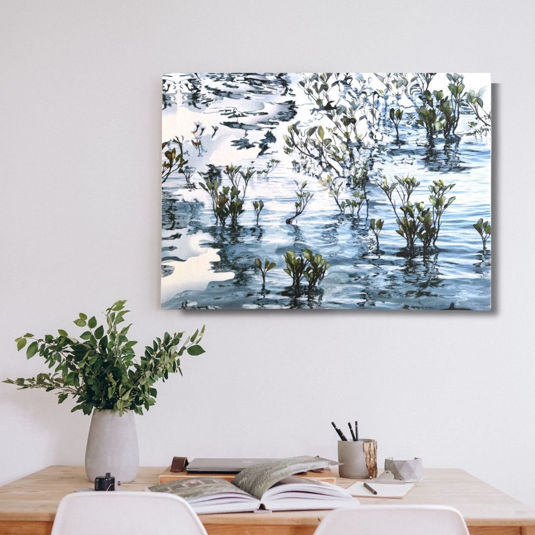 Mangrove Reflections Canvas - One - Nest & Bird - Nest & Bird
