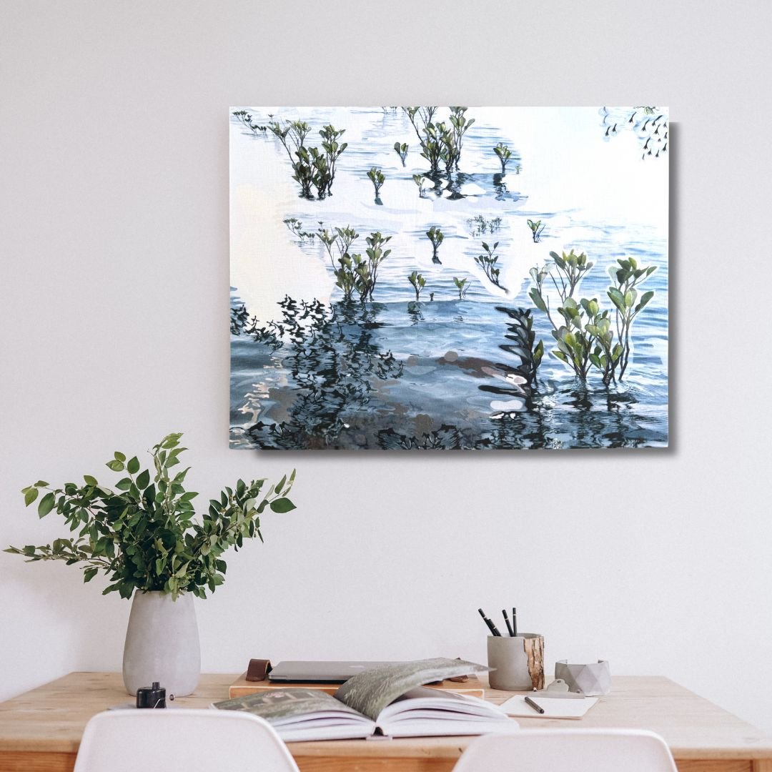 Mangrove Reflections Canvas - Two - Nest & Bird - Nest & Bird