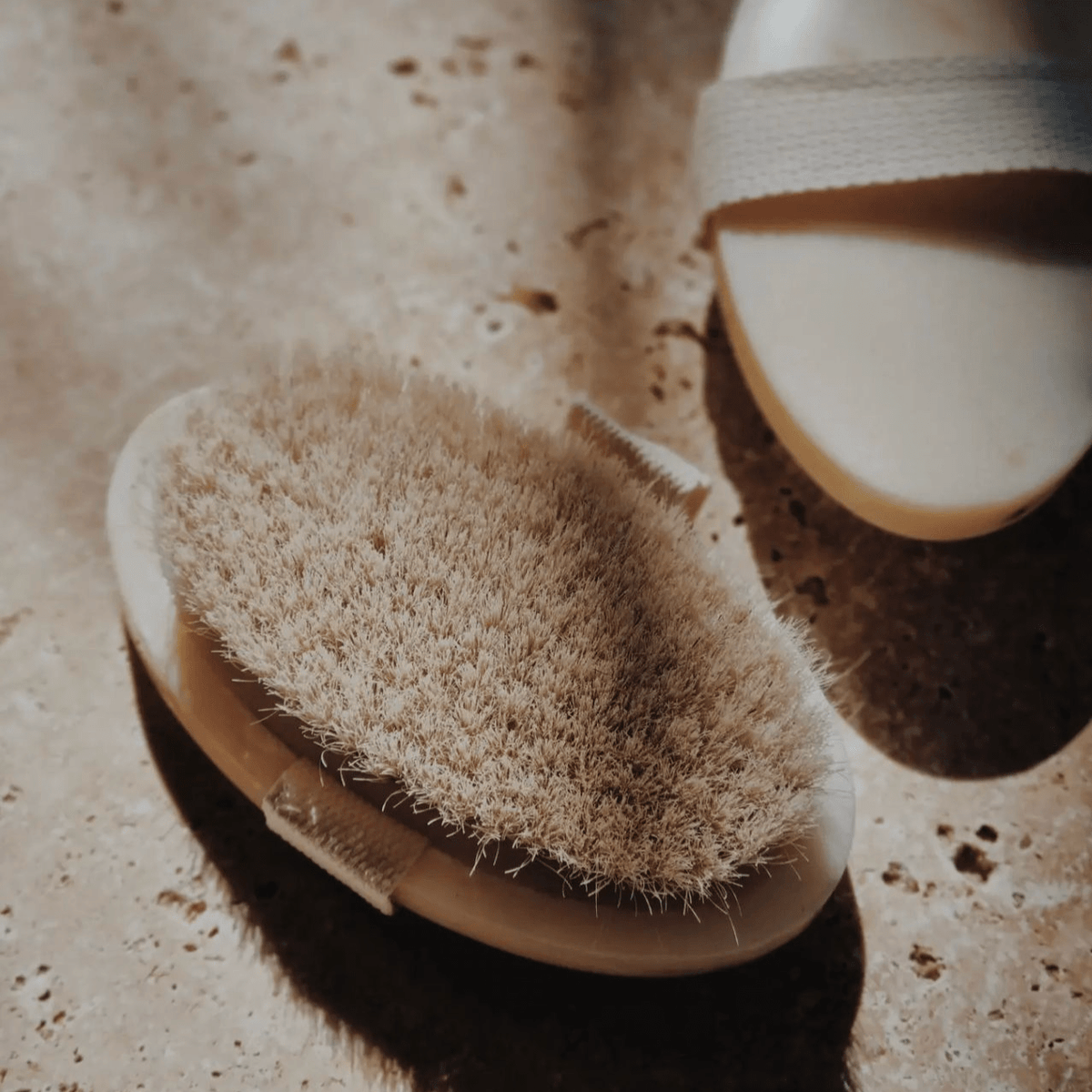 Marble Body Brush - Nest and Bird - Nest & Bird