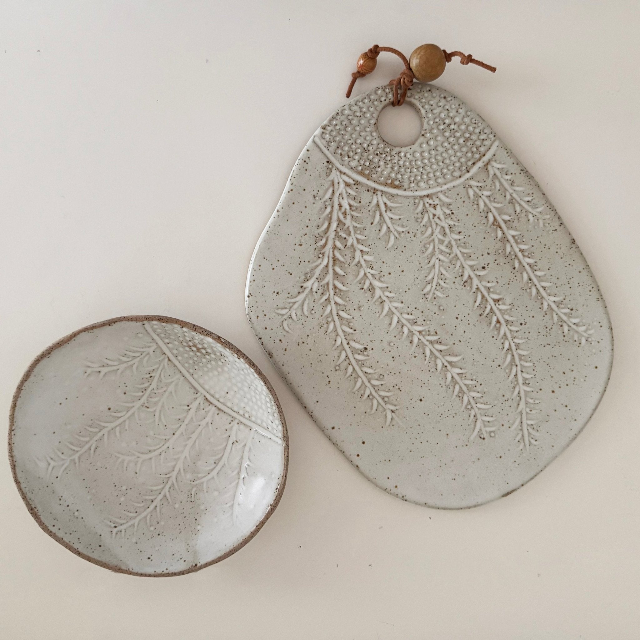 Medium Ceramic Serving Platter and Bowl - Bay Rd Ceramics - Nest & Bird