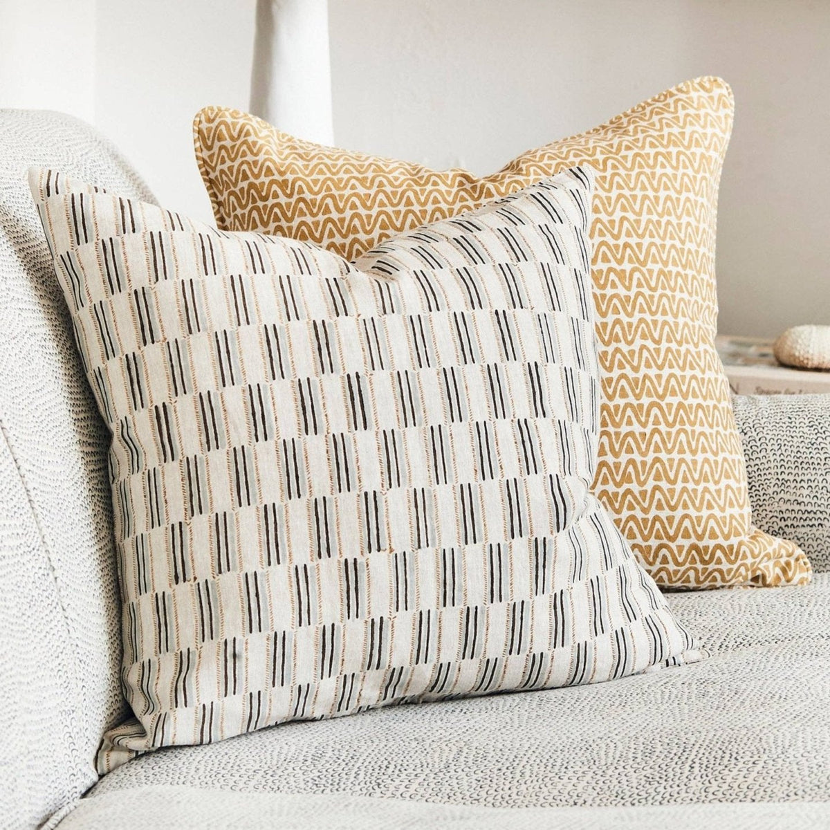 Menorca Saffron Pillow - Walter G - Nest & Bird