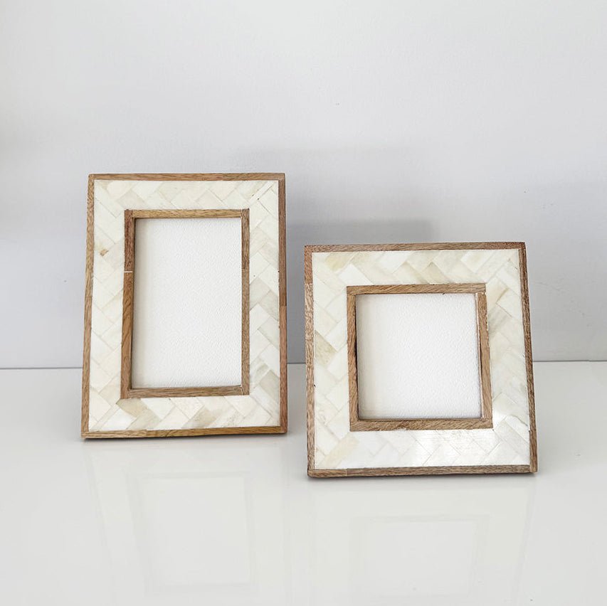 Natural Herringbone Frame Large - Status Collections - Nest & Bird