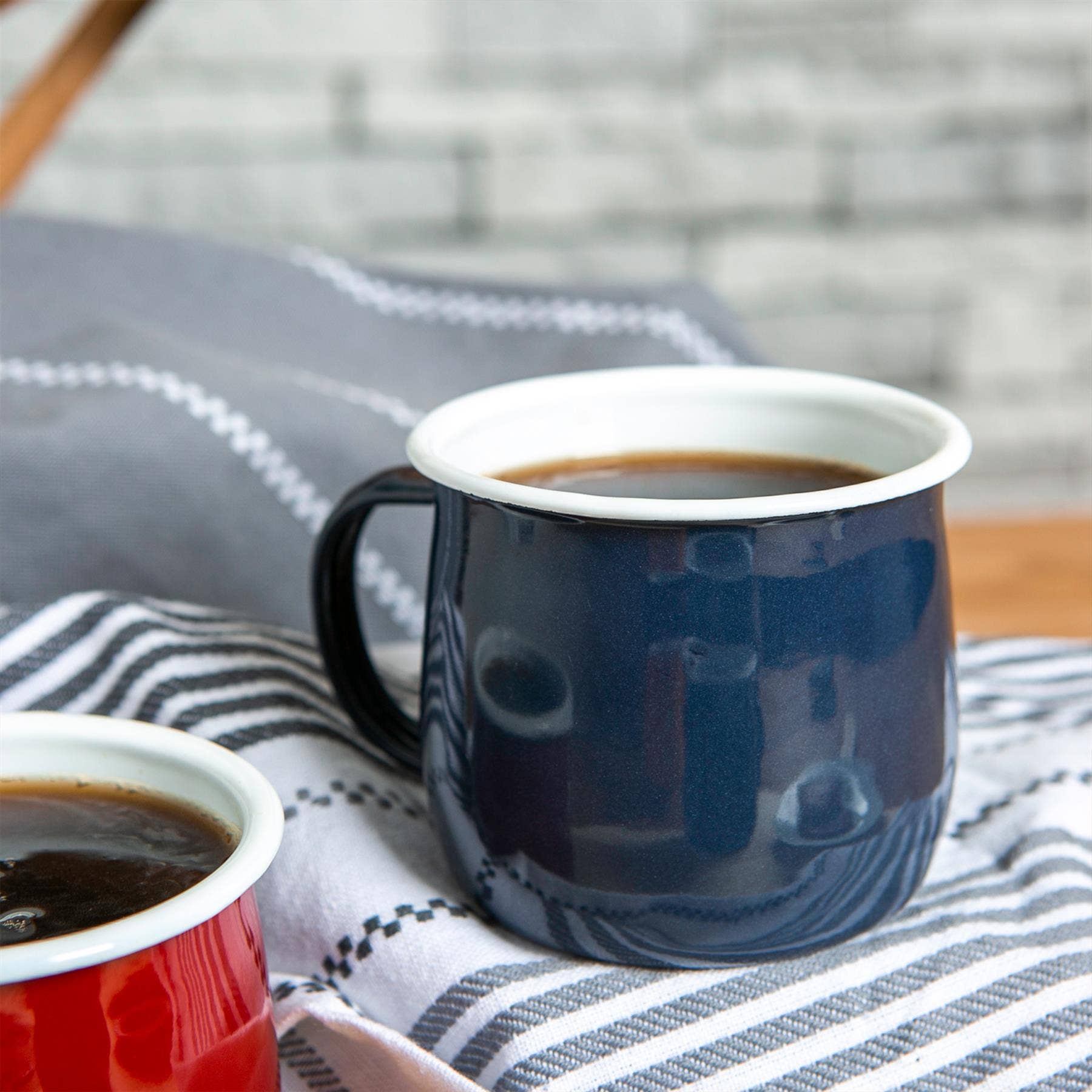 Navy Enamel Belly Mug - Rinkit Pty Ltd - Nest & Bird