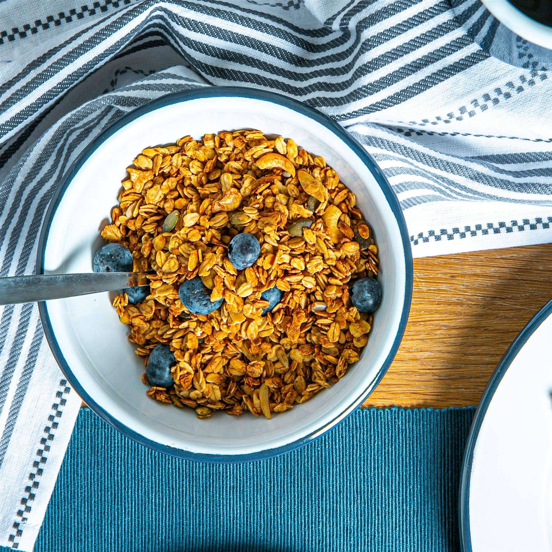 Navy Rim Enamel Bowl - Rinkit Pty Ltd - Nest & Bird