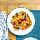 Navy Rim Enamel Dinner Plate - Rinkit Pty Ltd - Nest & Bird
