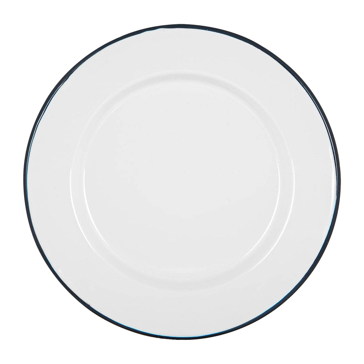Navy Rim Enamel Dinner Plate - Rinkit Pty Ltd - Nest & Bird