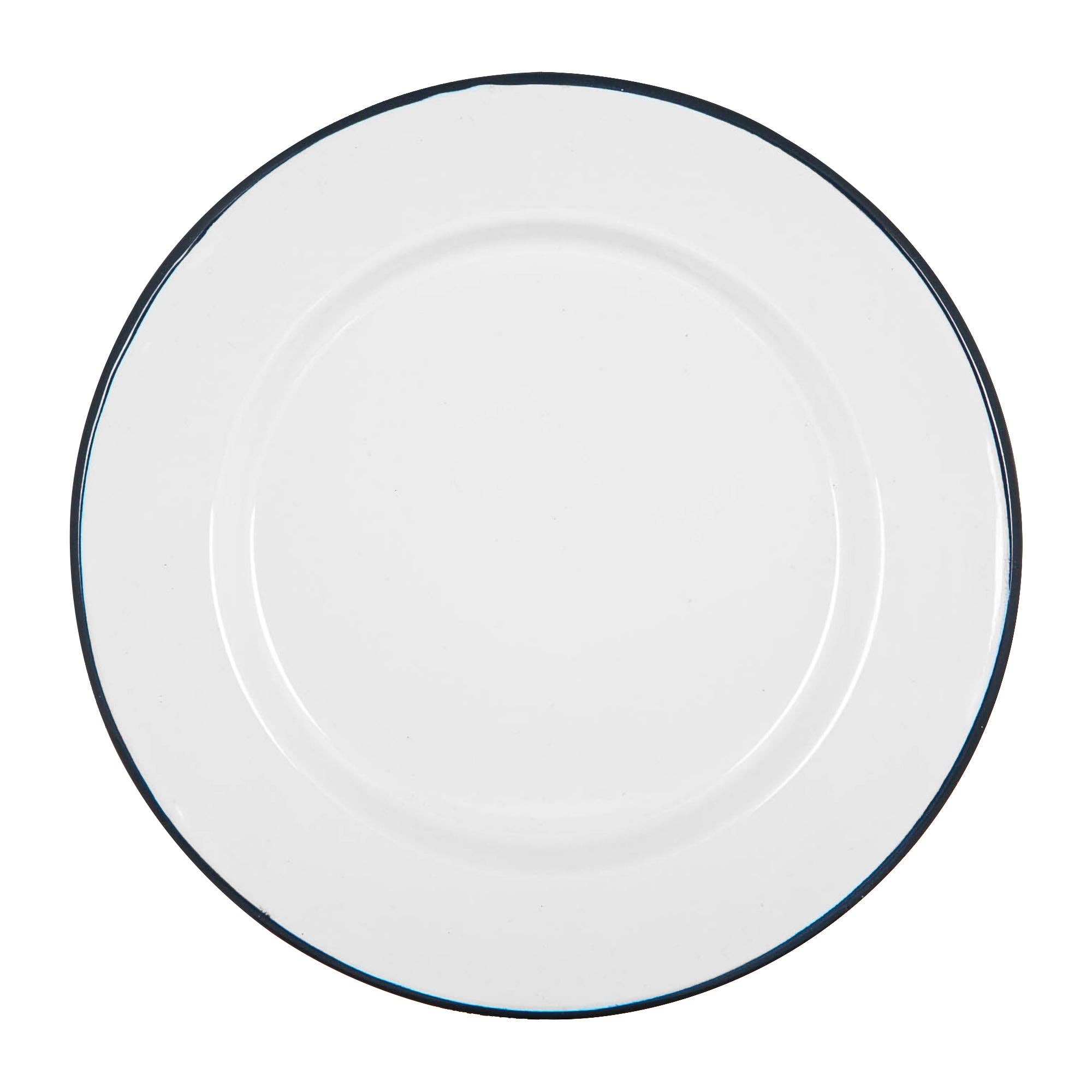 Navy Rim Enamel Dinner Plate - Rinkit Pty Ltd - Nest & Bird