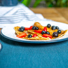 Navy Rim Enamel Dinner Plate - Rinkit Pty Ltd - Nest & Bird