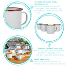 Navy Rim Enamel Mini Cup - Rinkit Pty Ltd - Nest & Bird