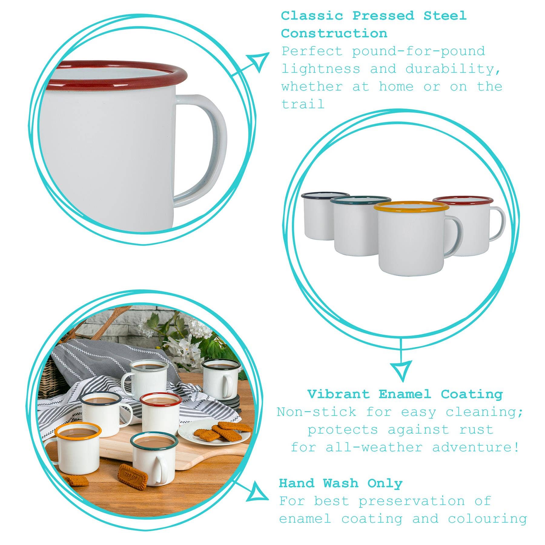 Navy Rim Enamel Mini Cup - Rinkit Pty Ltd - Nest & Bird