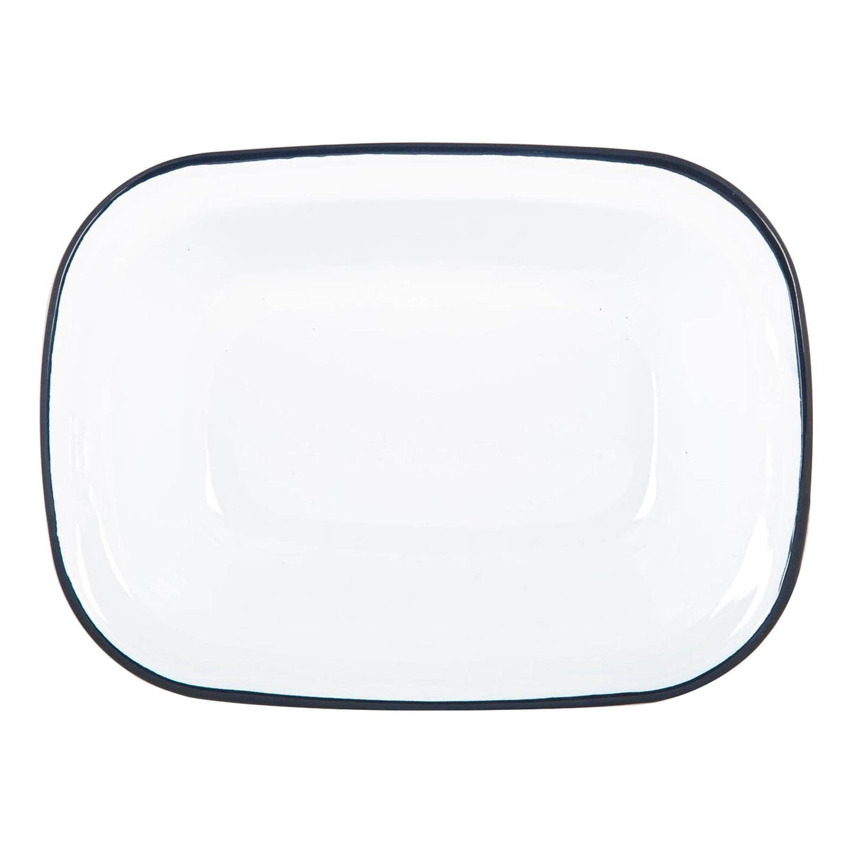 Navy Rim Enamel Pie Dish - Rinkit Pty Ltd - Nest & Bird