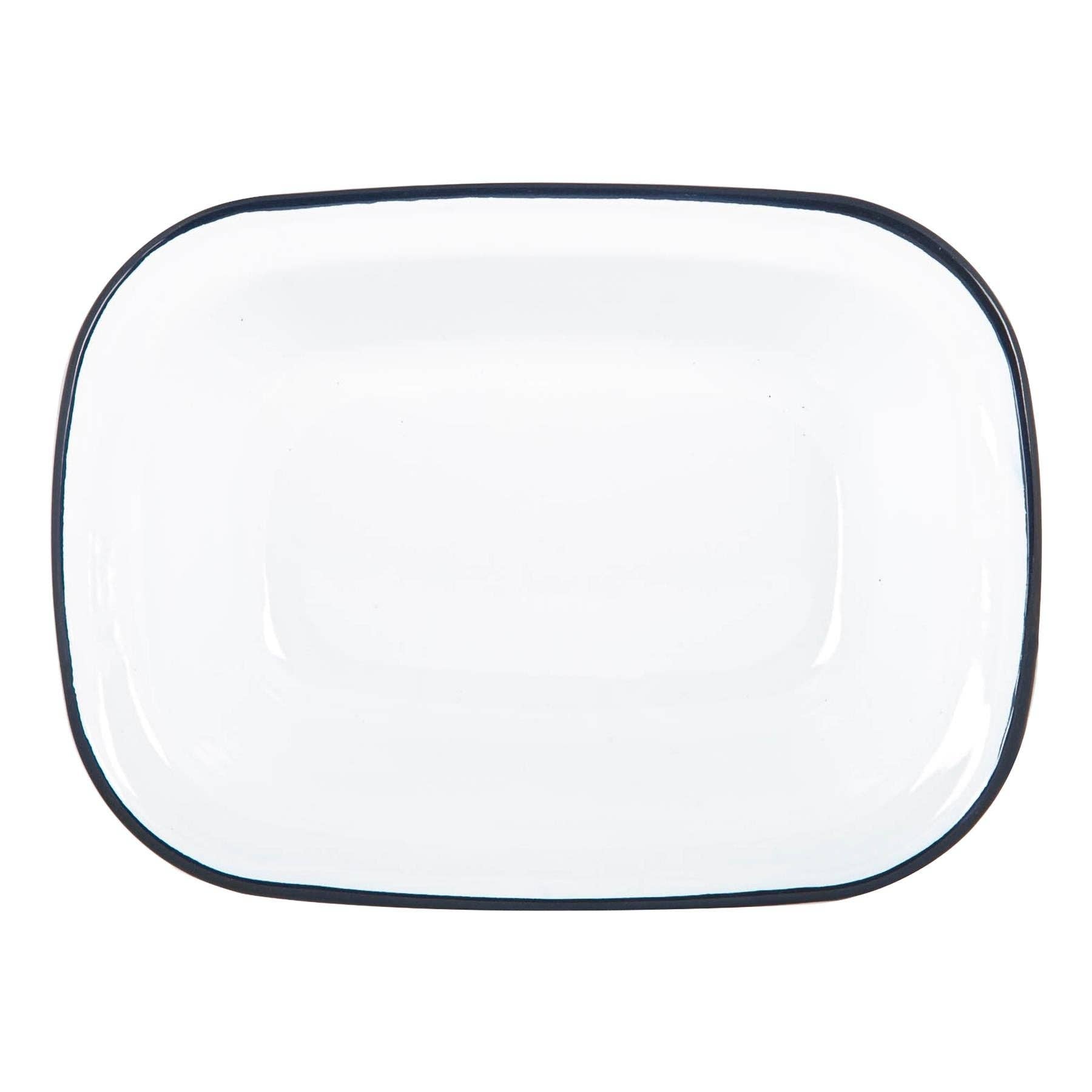 Navy Rim Enamel Pie Dish - Rinkit Pty Ltd - Nest & Bird