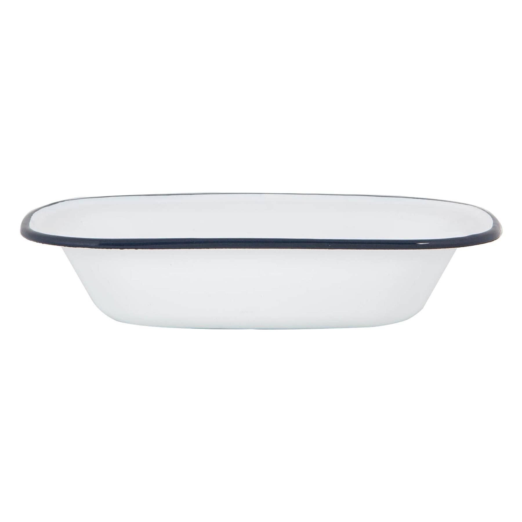 Navy Rim Enamel Pie Dish - Rinkit Pty Ltd - Nest & Bird