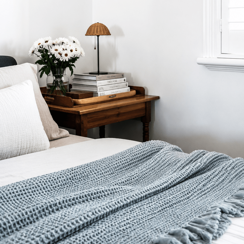 Organic Cotton Throw - Grey -Mama and Tochter- Nest & Bird