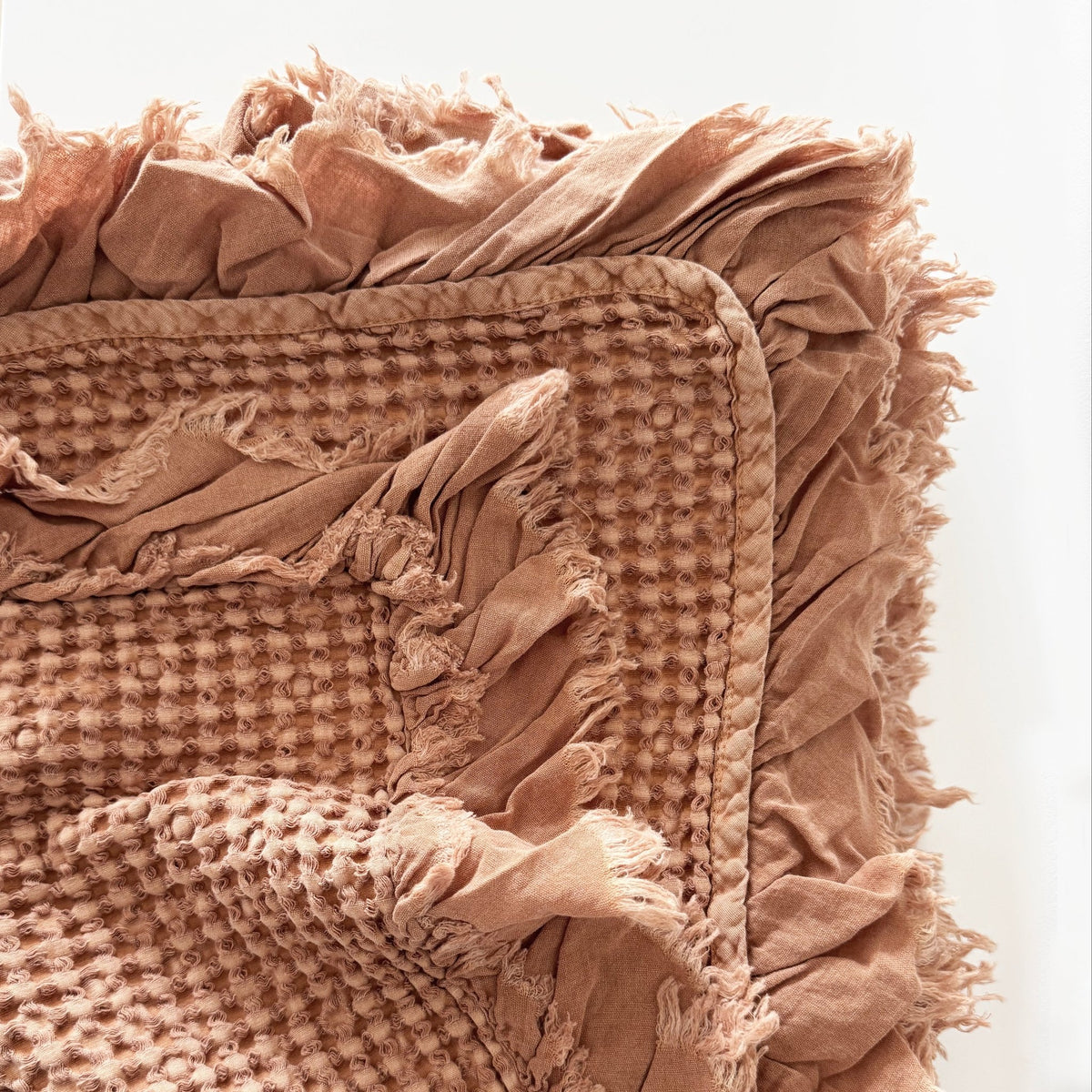 Organic Cotton Waffle Throw - Rust - Mama and Tochter - Nest & Bird