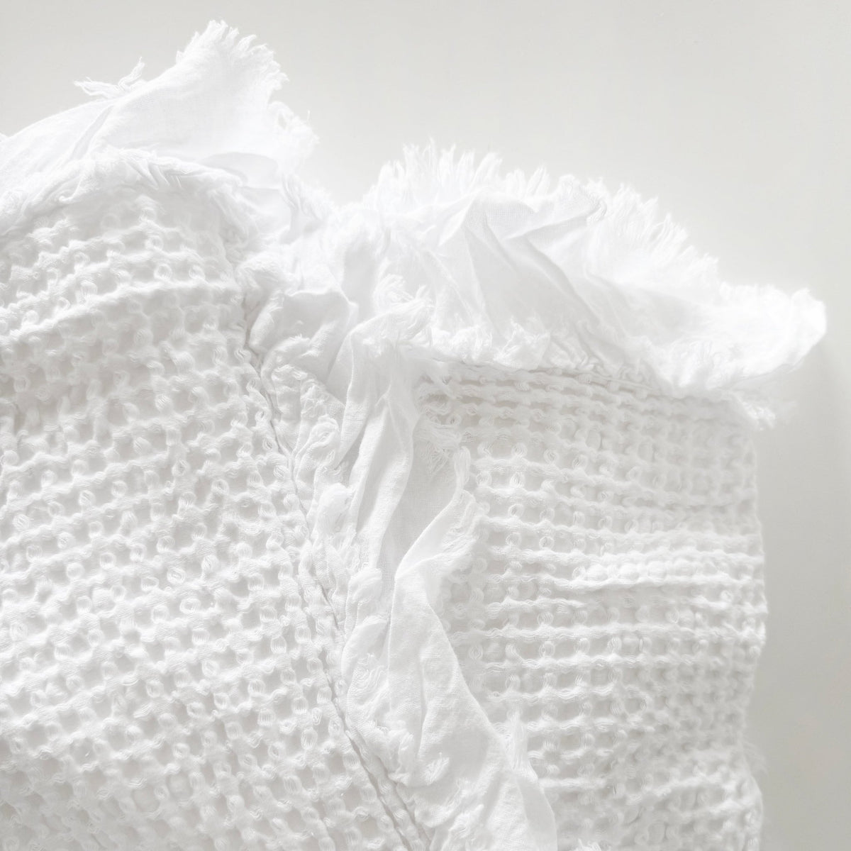 Organic Cotton Waffle Throw - White - Mama and Tochter - Nest & Bird