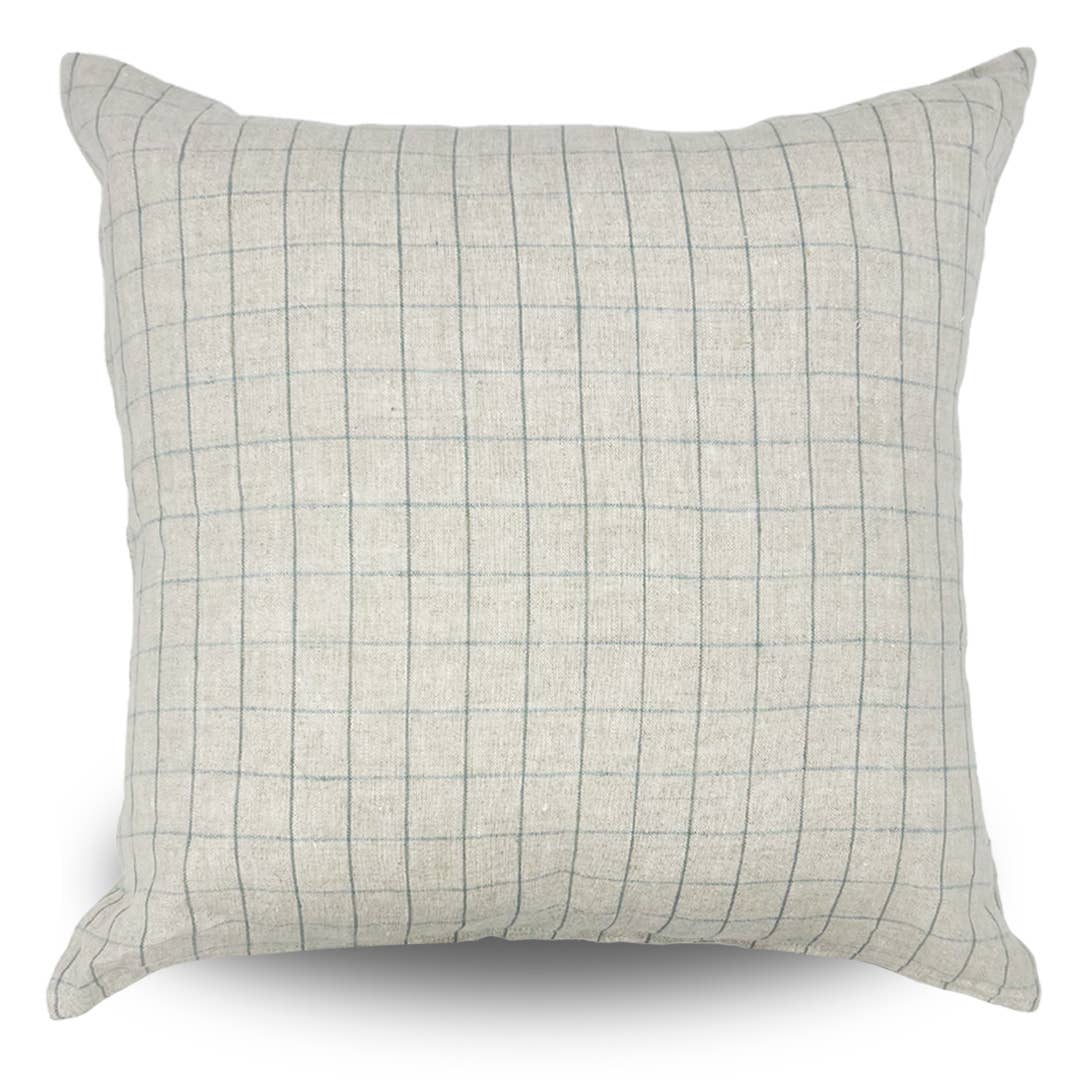 Retreat Finery Cushion - Green Check - Canvas + Sasson - Nest & Bird