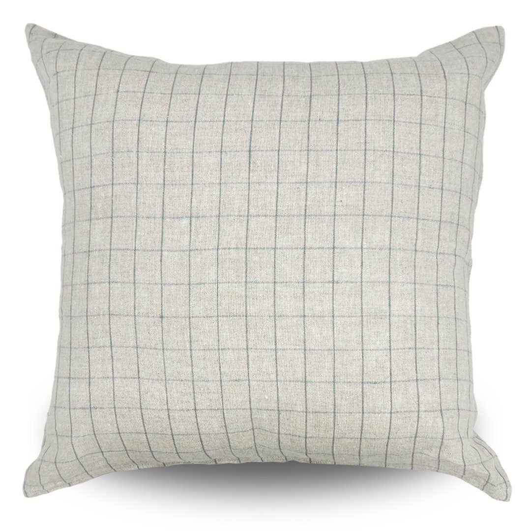 Retreat Finery Cushion - Green Check - Canvas + Sasson - Nest & Bird