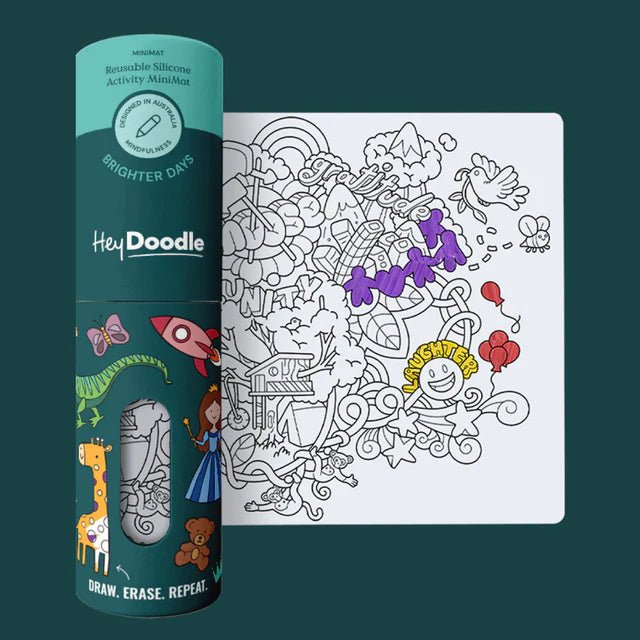 Reusable Silicone Colouring In Mat Mini - Brighter Days - Nest & Bird - Nest & Bird