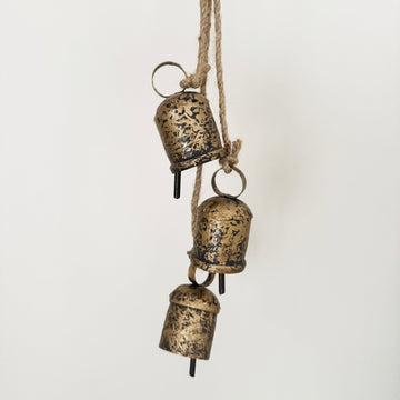 Rustic Christmas Bell Garland - Nest and Bird - Nest & Bird