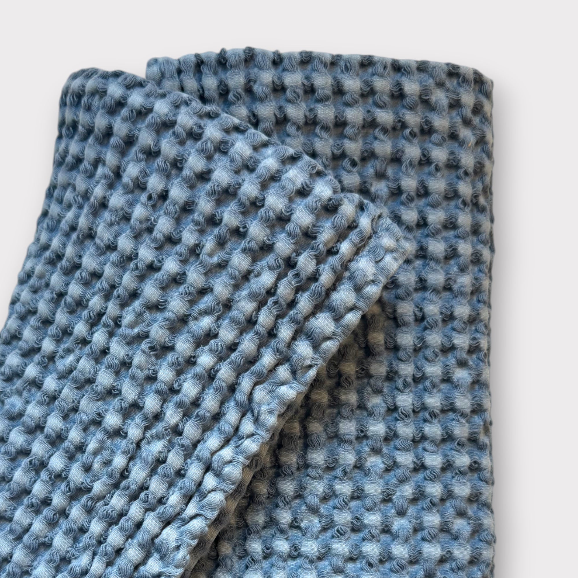 Rustic Waffle Hand Towel - Blue - Mama and Tochter - Nest & Bird