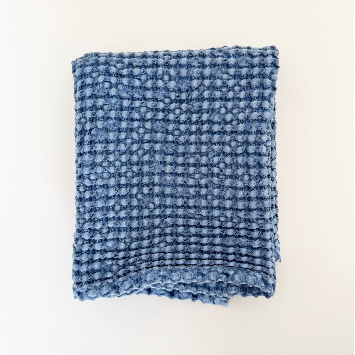 Rustic Waffle Hand Towel - Blue - Mama and Tochter - Nest & Bird