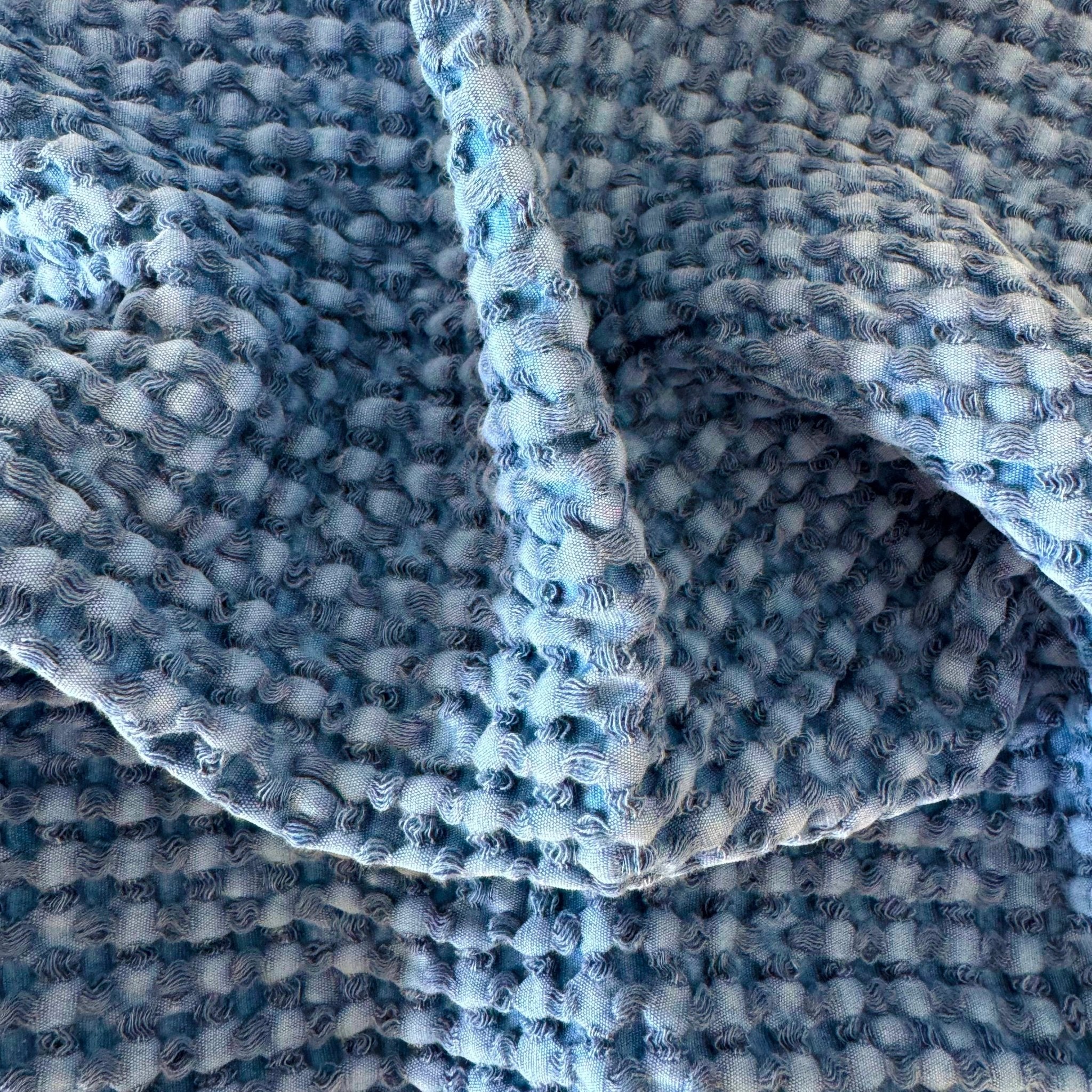 Rustic Waffle Hand Towel - Blue - Mama and Tochter - Nest & Bird