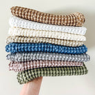 Rustic Waffle Hand Towel - Light Grey - Mama and Tochter - Nest & Bird