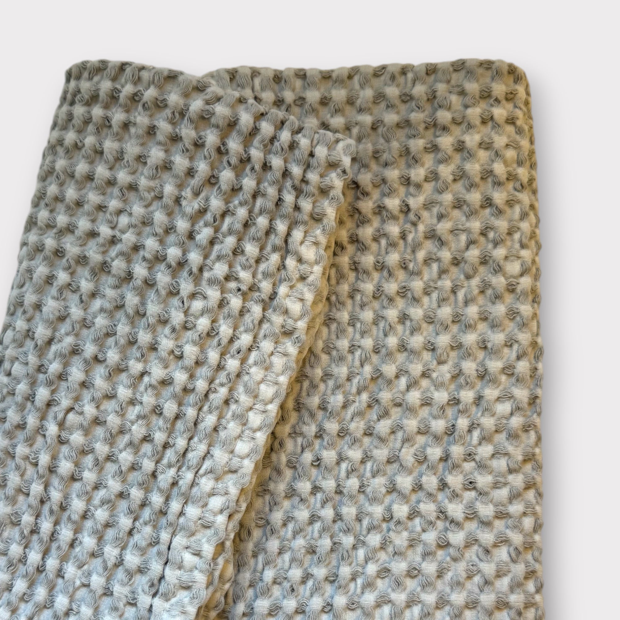 Rustic Waffle Hand Towel - Light Grey - Mama and Tochter - Nest & Bird
