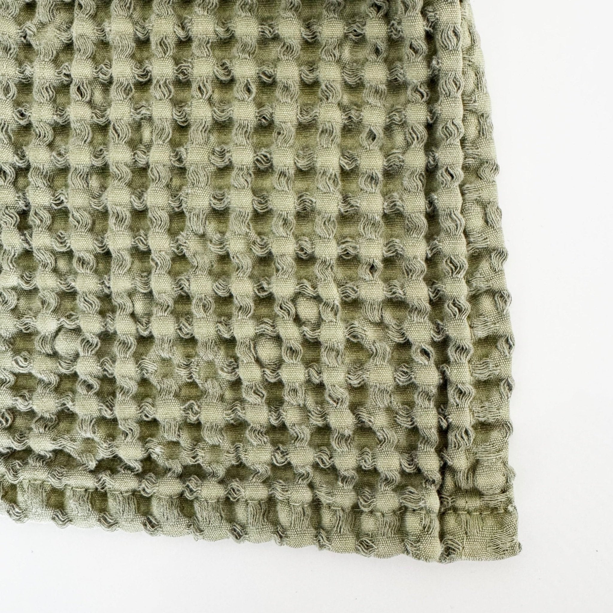 Rustic Waffle Hand Towel - Olive - Mama and Tochter - Nest & Bird