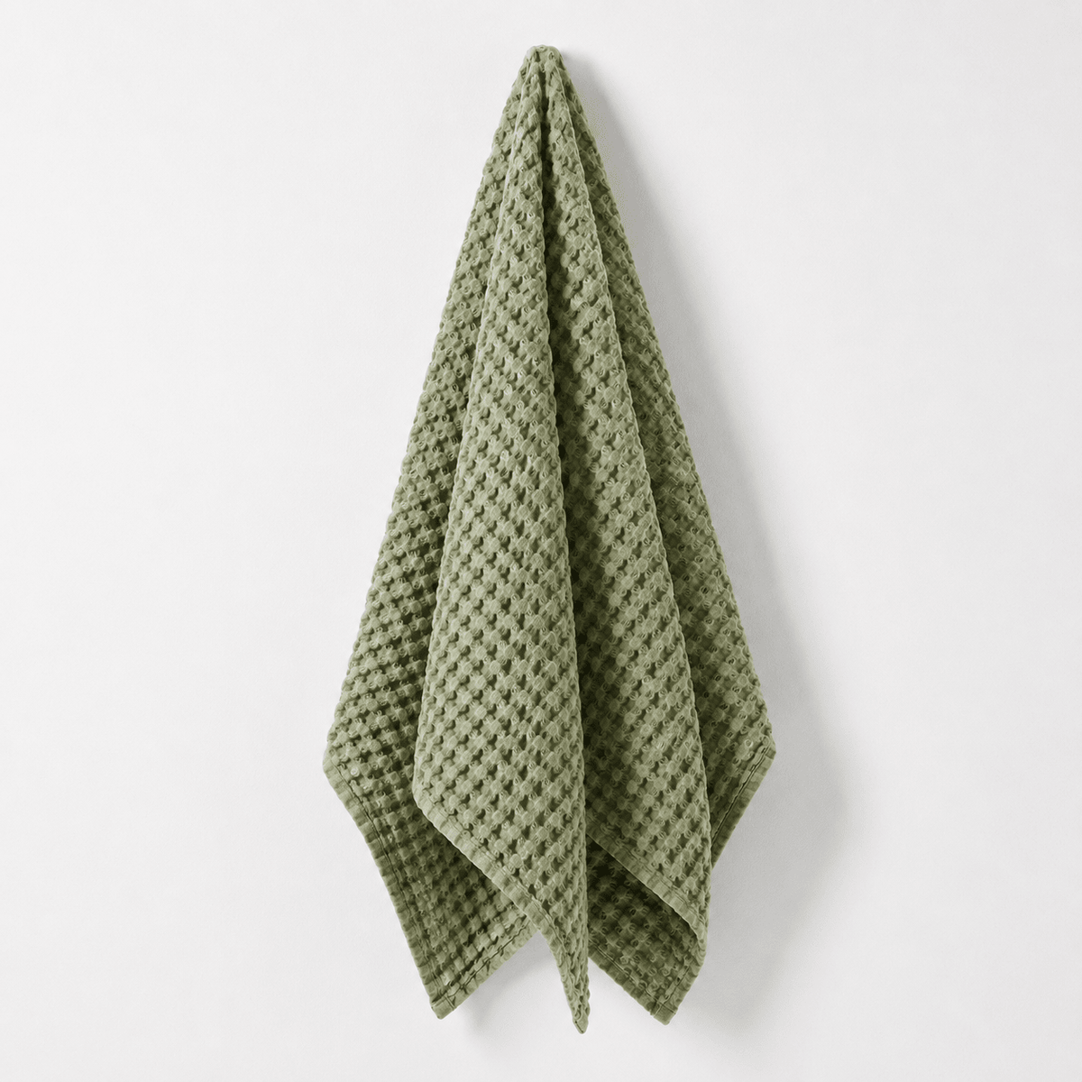 Rustic Waffle Hand Towel - Olive -Mama and Tochter- Nest & Bird