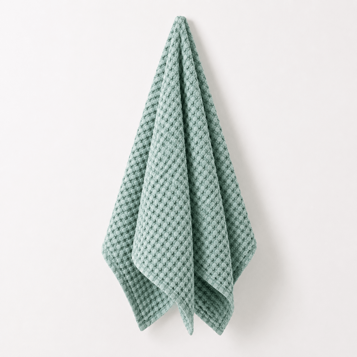Rustic Waffle Hand Towel - Sea Green -Mama and Tochter- Nest & Bird