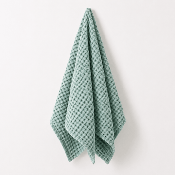 Rustic Waffle Hand Towel - Sea Green -Mama and Tochter- Nest & Bird