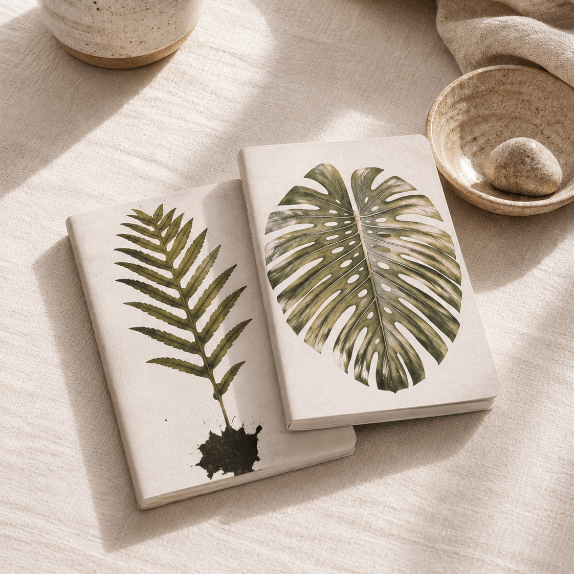 Saraswati Paper | Pair of Recycled Note Books -Saraswati Papers- Nest & Bird