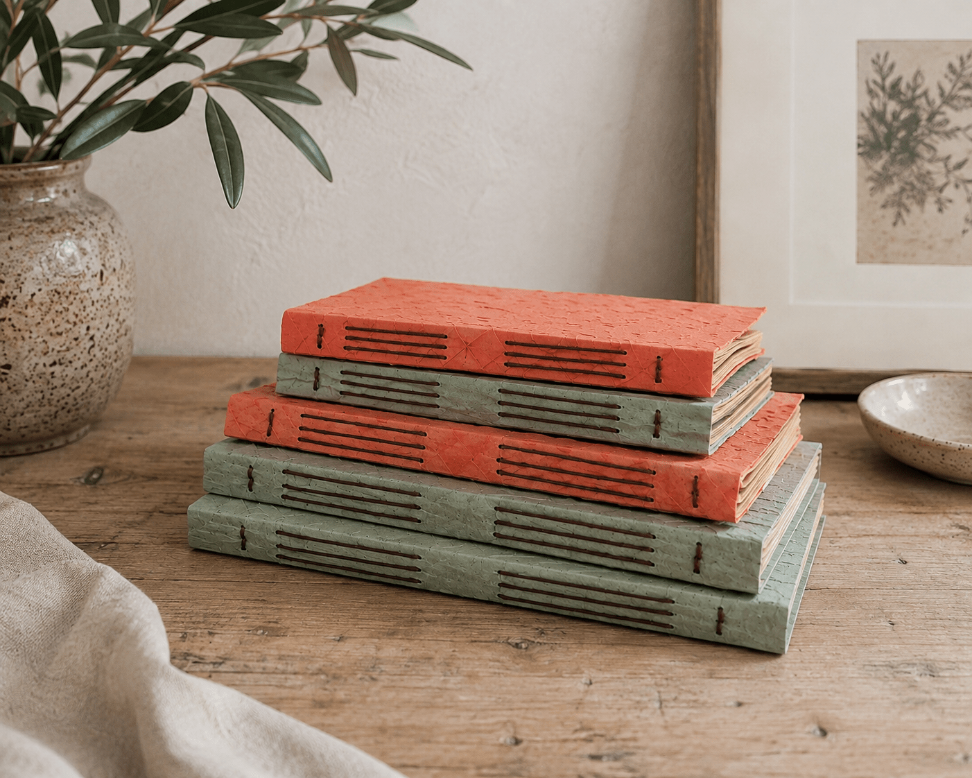 Saraswati Paper | Recycled Note Book Set -Saraswati Papers- Nest & Bird
