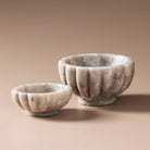 Scalloped Marble Bowl Set - Indigo Love Collectors - Nest & Bird
